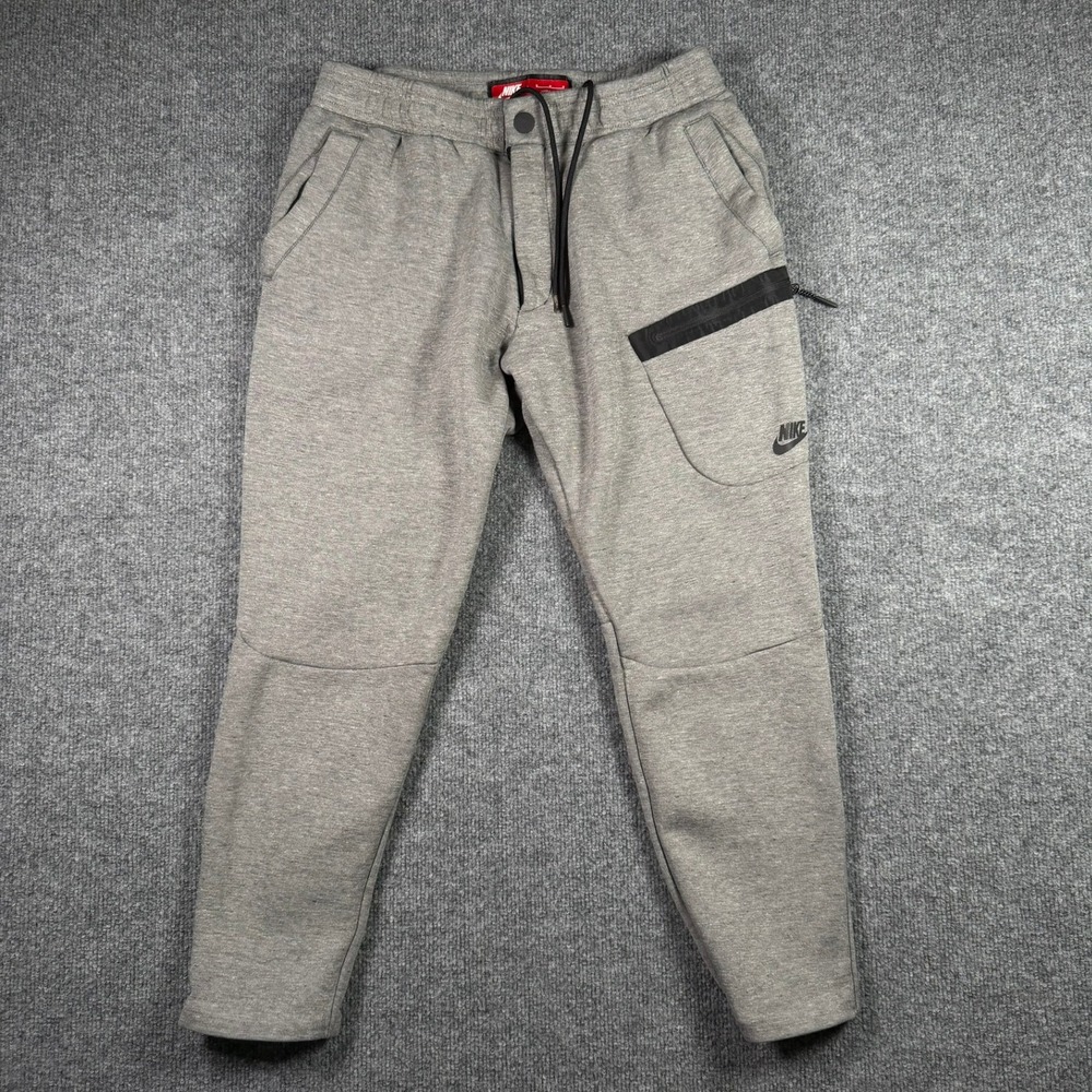 Nike Tech Fleece Joggers Mens Size M Grey Tapered Sweatpants 805218-091